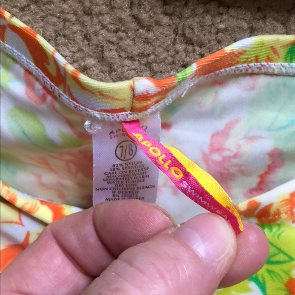 Girls 2pc Swimsuit by APPOLLO Size 7/8 - Picture 4 of 4